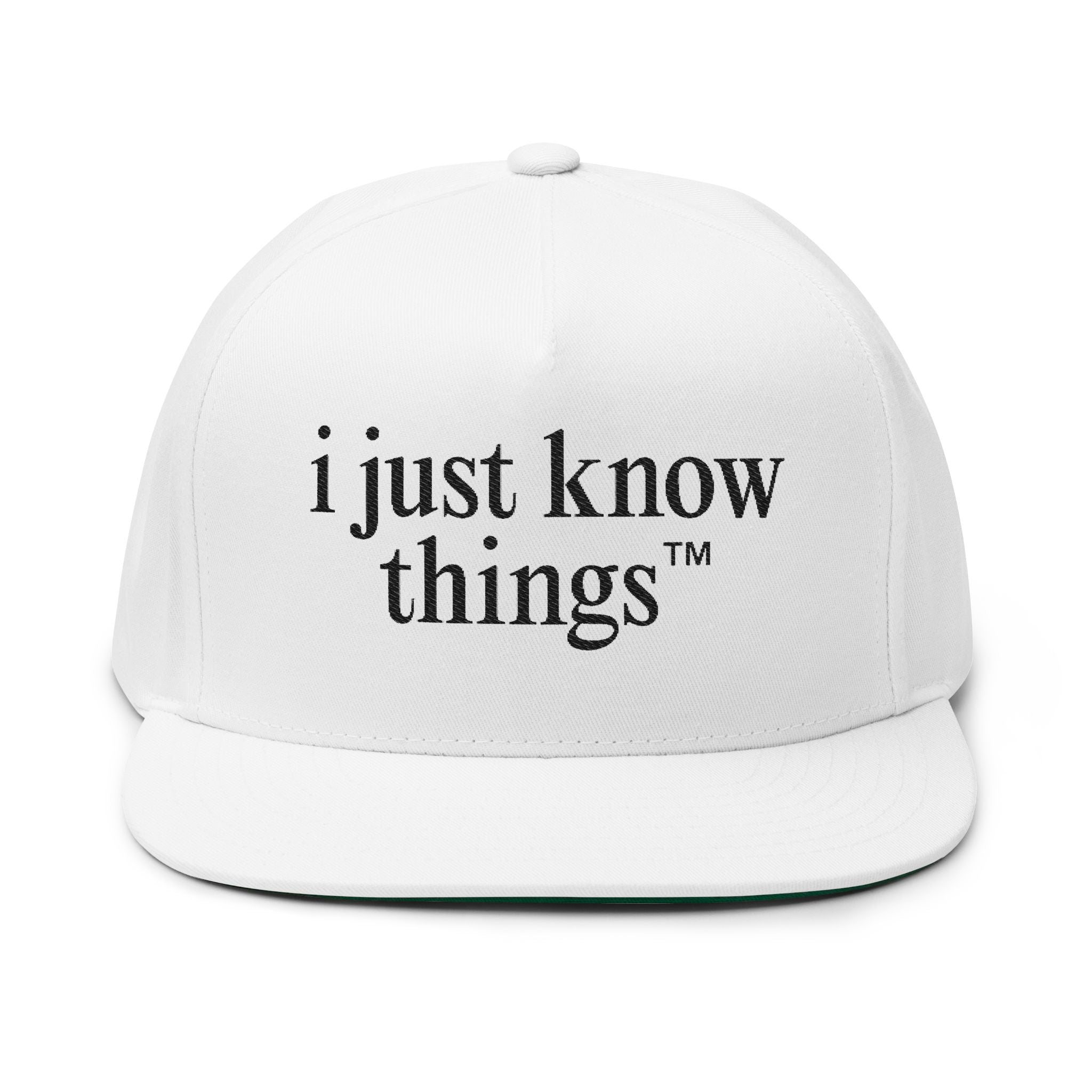 "i just know things" - Snapback Cap